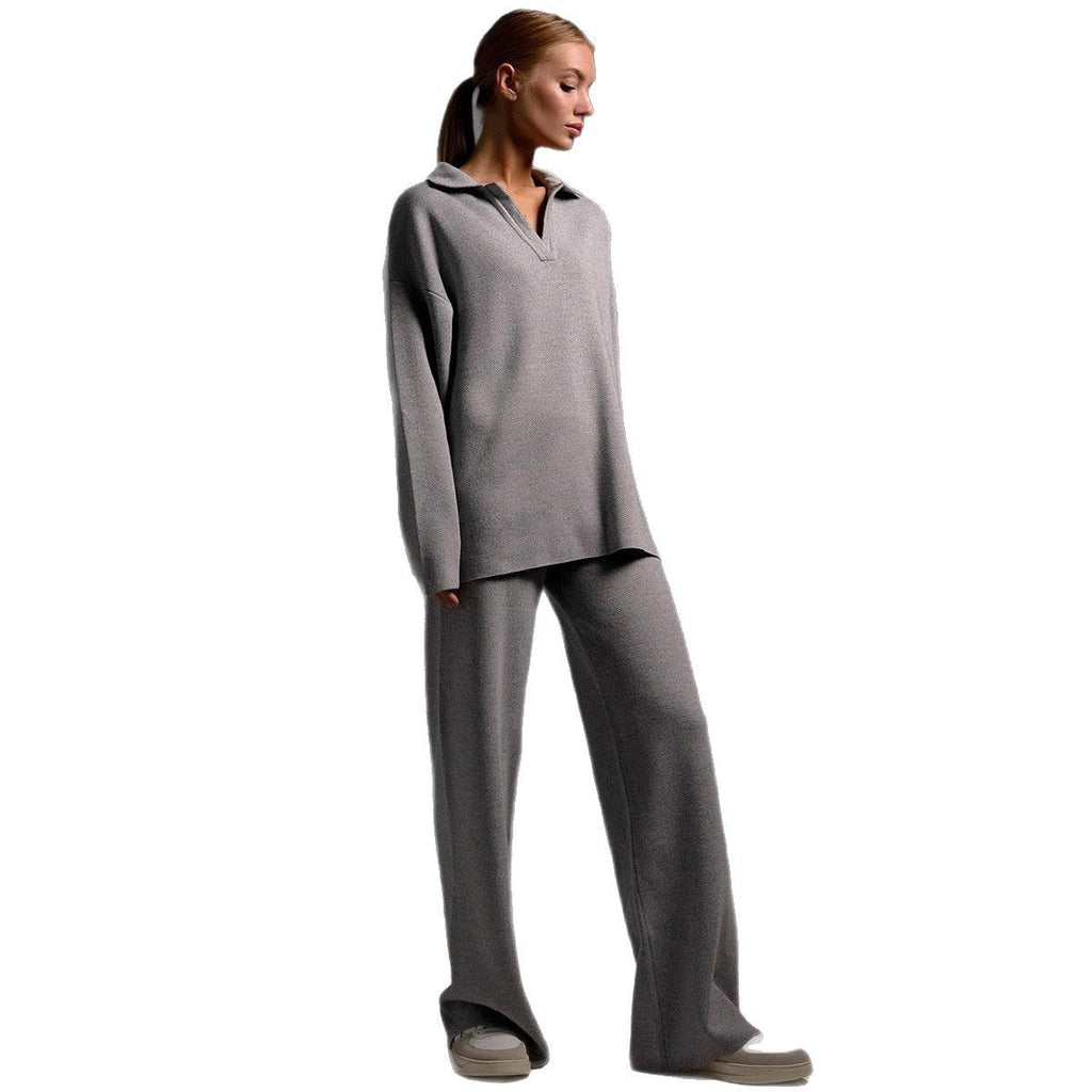 Lounge Set Damen Zweiteiler | Weicher Hausanzug mit Kaschmir | Bequemes Set für Freizeit und Zuhause | Entspannte Passform