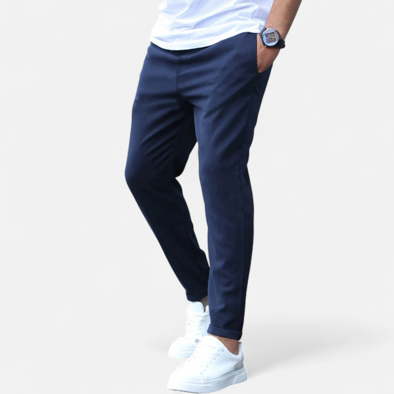 Elastic Men's Pants – Dynamic Comfort & Refined Style