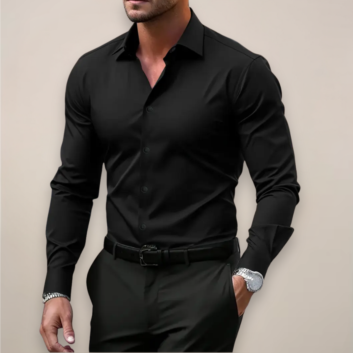 Classic business long-sleeve shirt for men