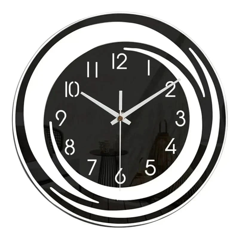 Modern Scandinavian | Wall Clock - Black Acrylic Design, Silent Mechanism 4