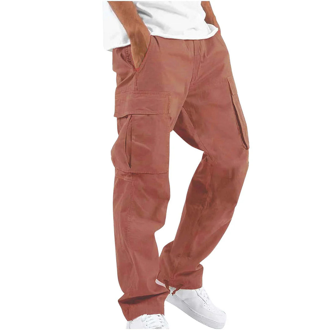 Multifunctional men's cargo pants with multiple pockets