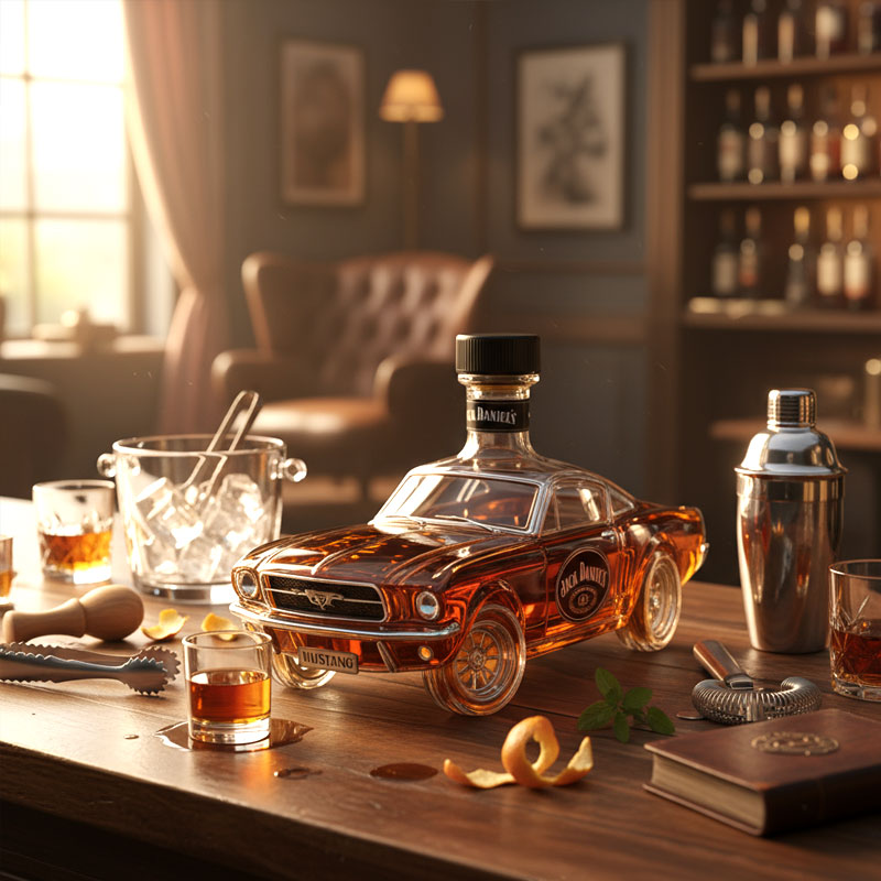Mustang Car Shaped Whiskey Decanter for Home Bar 2