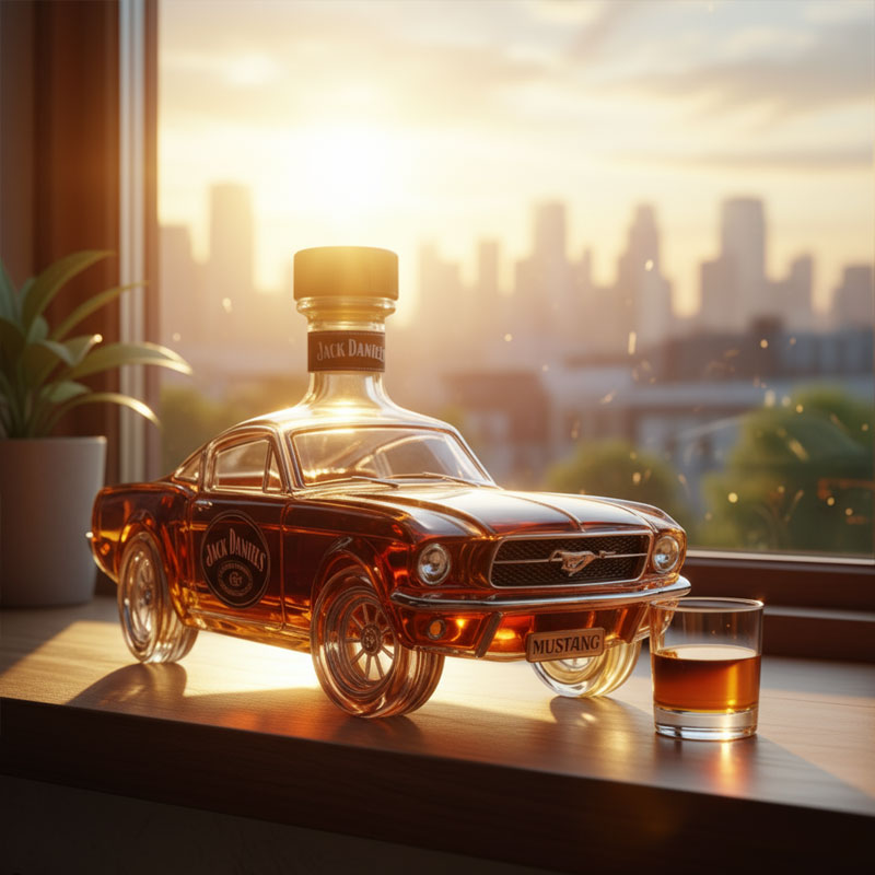 Mustang Car Shaped Whiskey Decanter for Home Bar 3