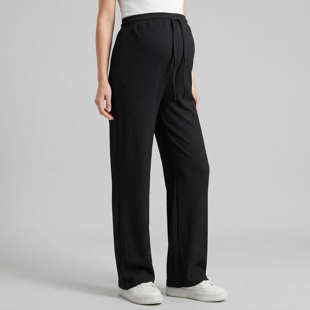 Palazzo Pants for Women | Lightweight Maternity Pants with Wide Legs | Comfortable Pregnancy Pants with Drawstring for Summer & Spring