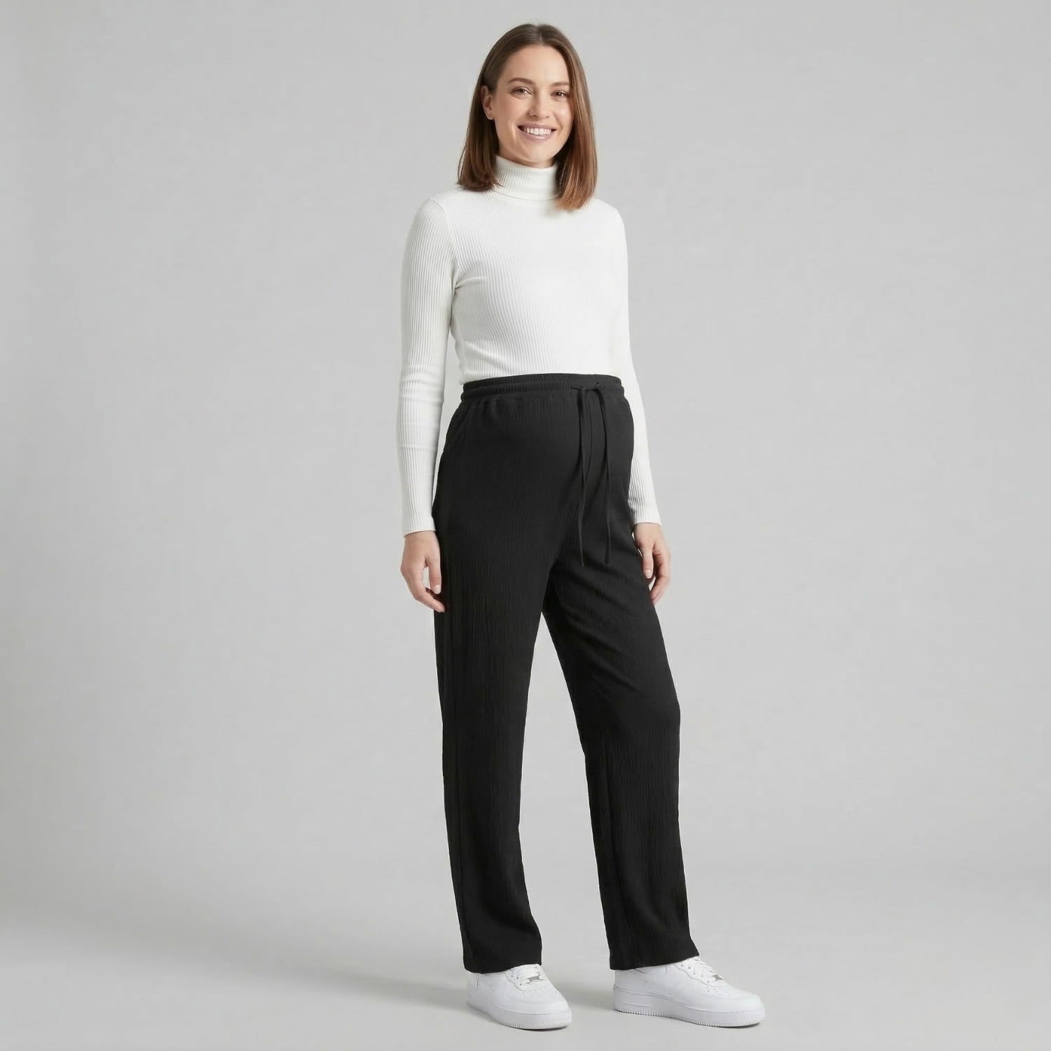 Palazzo Pants for Women | Lightweight Maternity Pants with Wide Legs | Comfortable Pregnancy Pants with Drawstring for Summer & Spring