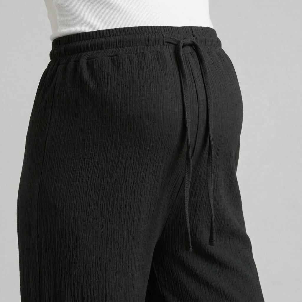 Palazzo Pants for Women | Lightweight Maternity Pants with Wide Legs | Comfortable Pregnancy Pants with Drawstring for Summer & Spring
