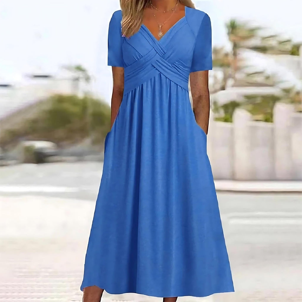Midi-Kleid mit Bauchkaschierung