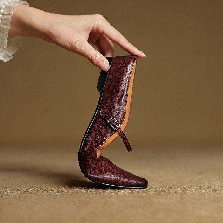 Orthopädische spitz zulaufende Komfort-Ballerinas