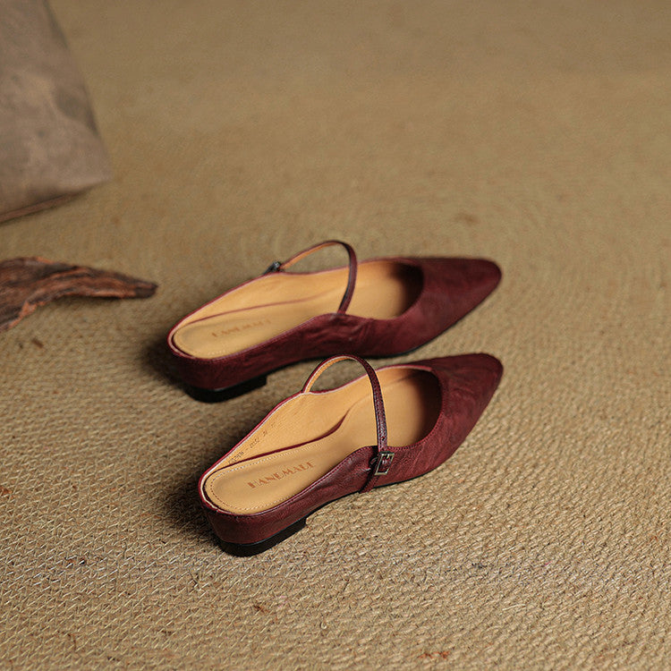 Orthopädische spitz zulaufende Komfort-Ballerinas