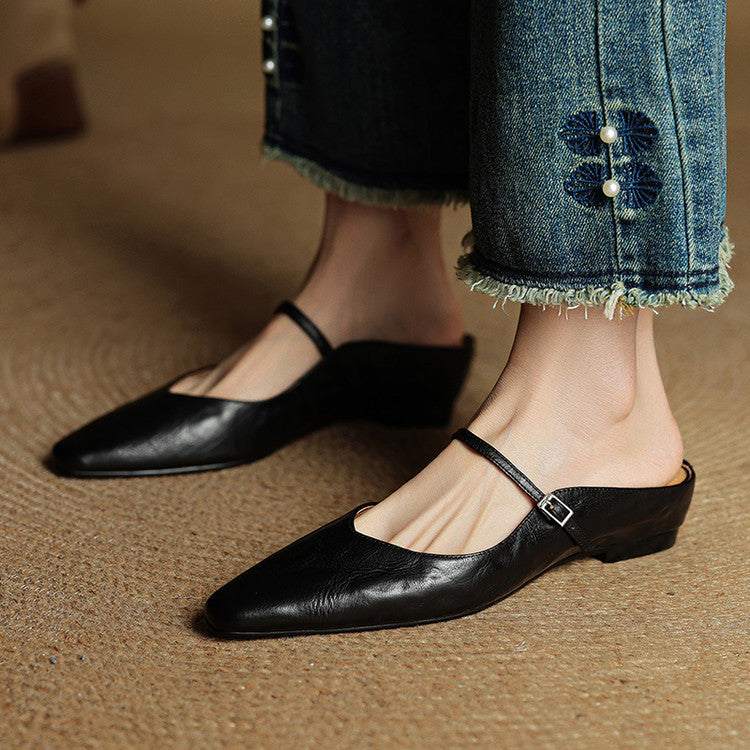 Orthopädische Damen Ballerinas mit offener Zehenpartie | Bequeme Sommerschuhe mit ergonomischer Sohle für den Alltag