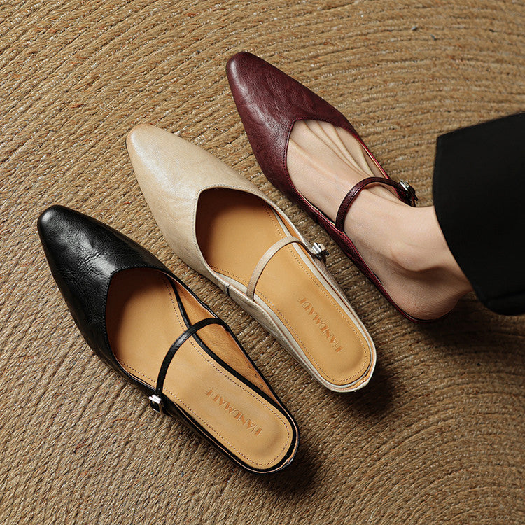 Orthopädische Damen Ballerinas mit offener Zehenpartie | Bequeme Sommerschuhe mit ergonomischer Sohle für den Alltag