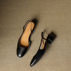 Genuine Leather Slingback Pumps for Women