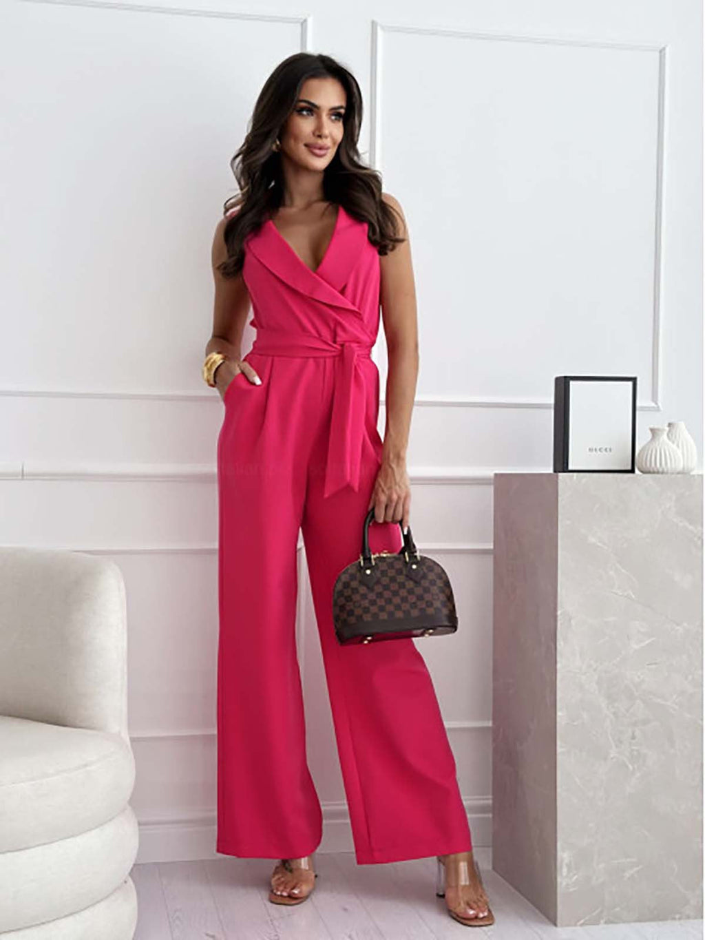 Eleganter Overall mit weitem Bein für Frauen