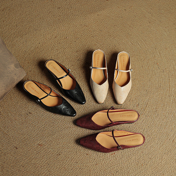 Orthopädische Damen Ballerinas mit offener Zehenpartie | Bequeme Sommerschuhe mit ergonomischer Sohle für den Alltag