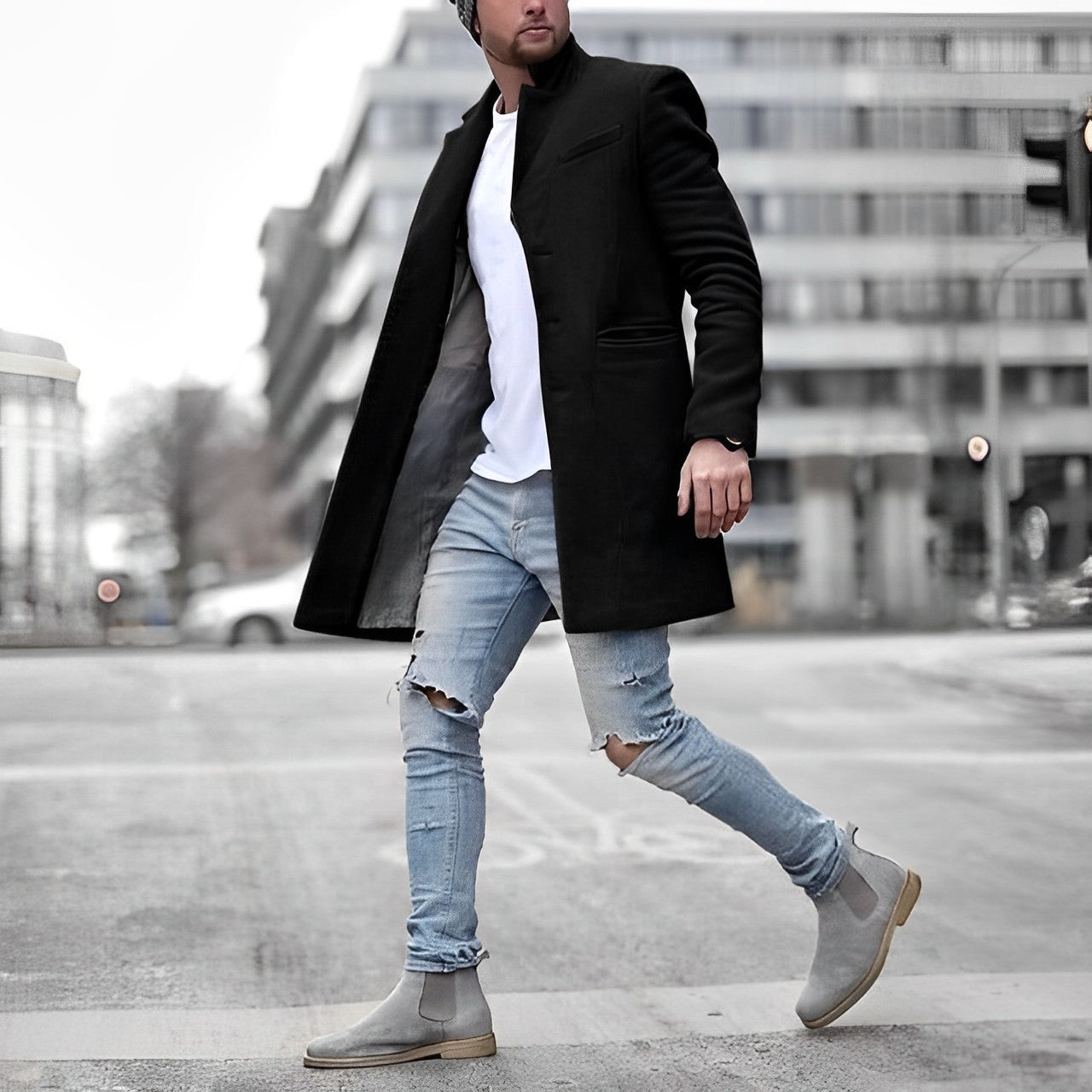 NOUVEAU RICHE Herrenjacke Elegante Vielseitige Für Formelle Anlässe Schwarz