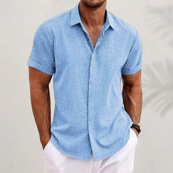Lightweight men's short-sleeve shirt made from breathable summer fabric | Classic casual shirt with a regular fit for warm days