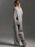 grau lounge set damen mit oversized passform