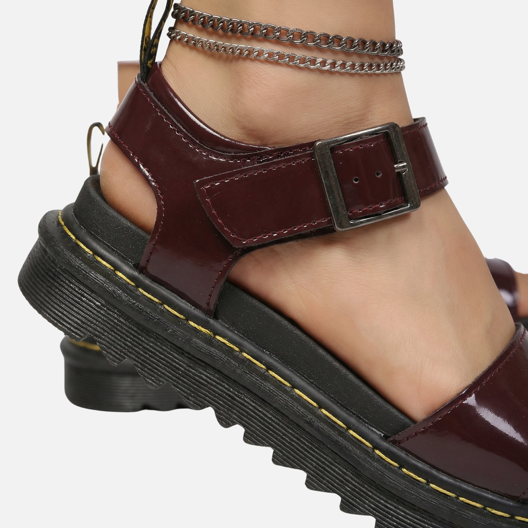 Plateau-Sandalen mit verstellbarem Schnallenriemen für Damen
