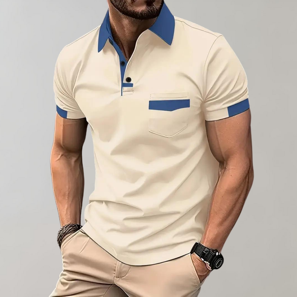 Men's Short Sleeve Polo Shirt - Classic Polo Shirt with Slim Fit - Breathable Shirt for Everyday, Leisure, and Office Use