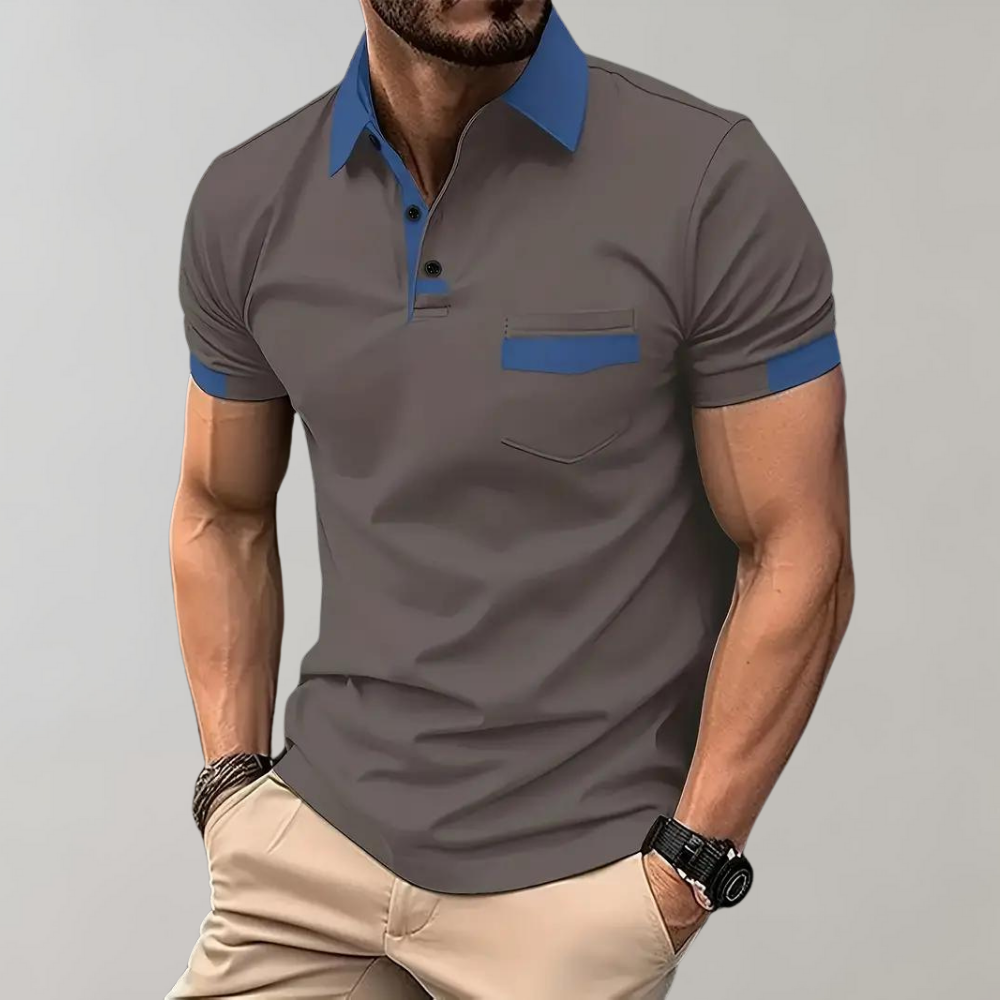 Men's Short Sleeve Polo Shirt - Classic Polo Shirt with Slim Fit - Breathable Shirt for Everyday, Leisure, and Office Use