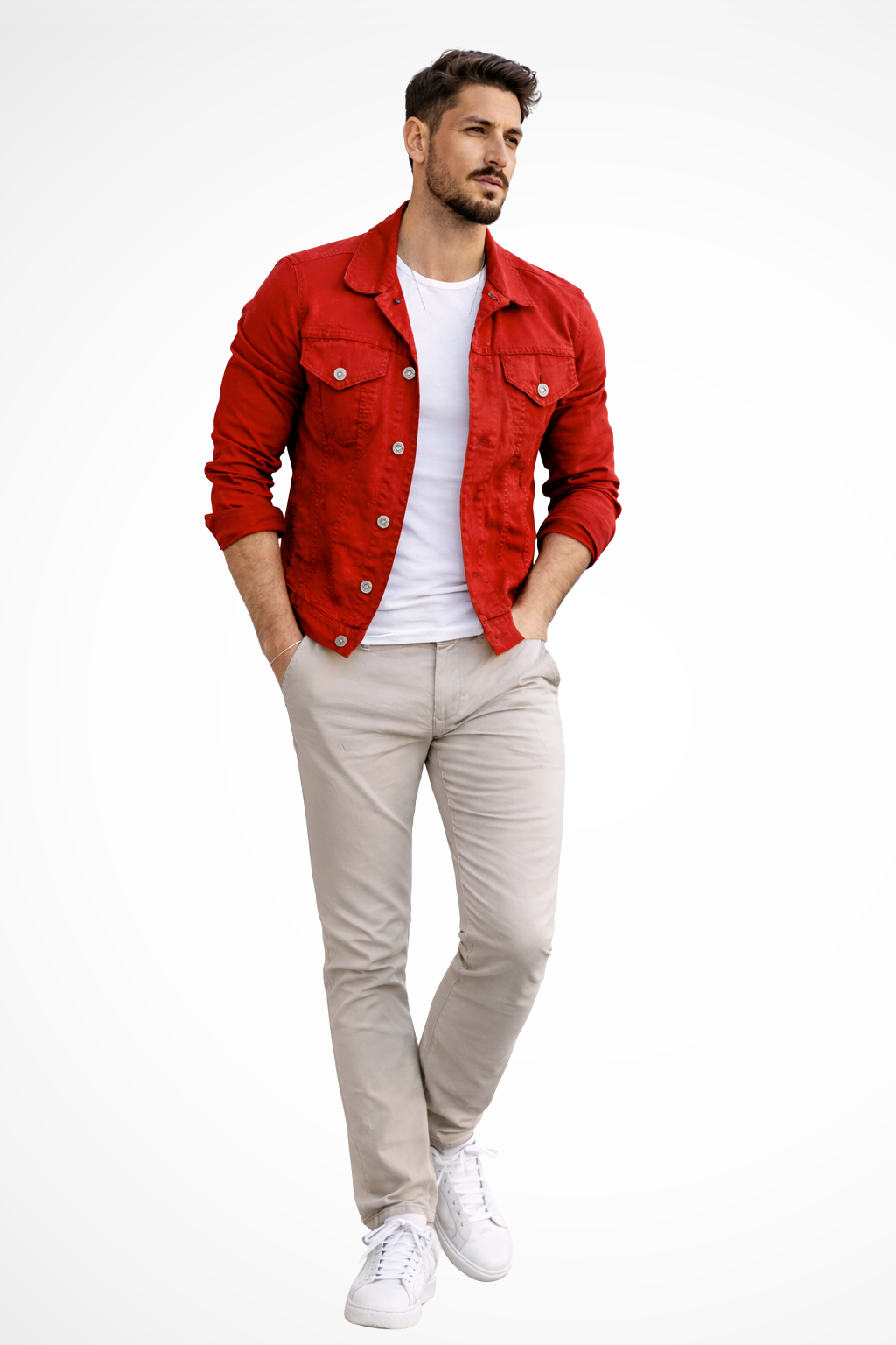 Reece | Men's Jacket – Slim Fit Denim with Structured Design 0