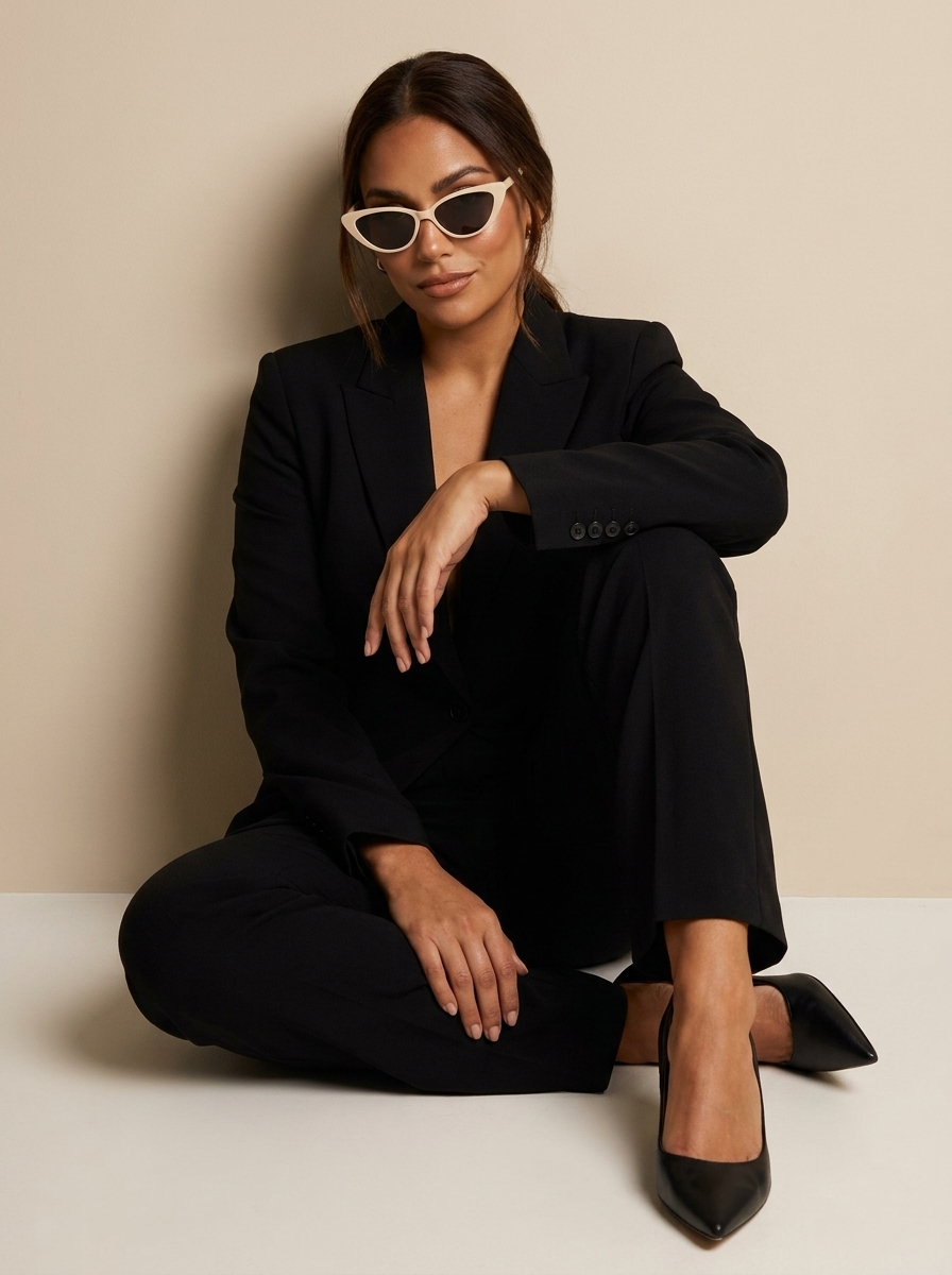 Damen Cat-Eye Sonnenbrille im Retro Look | Klassische Vintage Brille mit leichtem Gestell für Alltag und Urlaub | Modisches Design