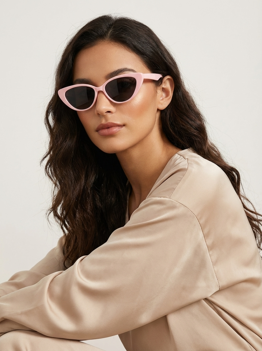 Damen Cat-Eye Sonnenbrille im Retro Look | Klassische Vintage Brille mit leichtem Gestell für Alltag und Urlaub | Modisches Design