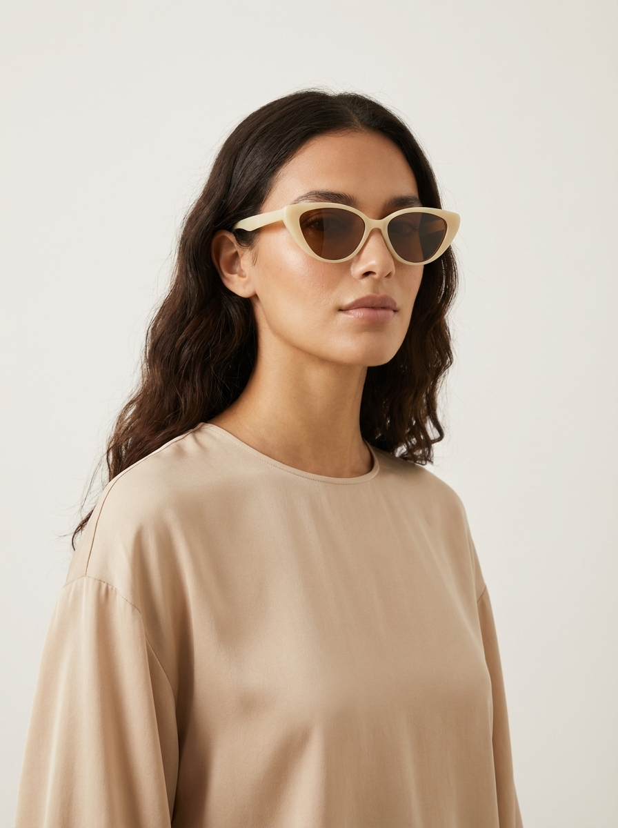 Damen Cat-Eye Sonnenbrille im Retro Look | Klassische Vintage Brille mit leichtem Gestell für Alltag und Urlaub | Modisches Design