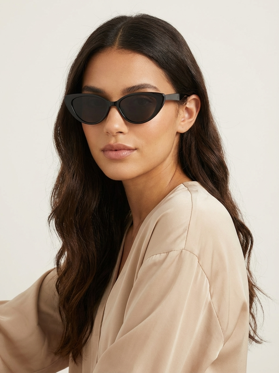 Damen Cat-Eye Sonnenbrille im Retro Look | Klassische Vintage Brille mit leichtem Gestell für Alltag und Urlaub | Modisches Design