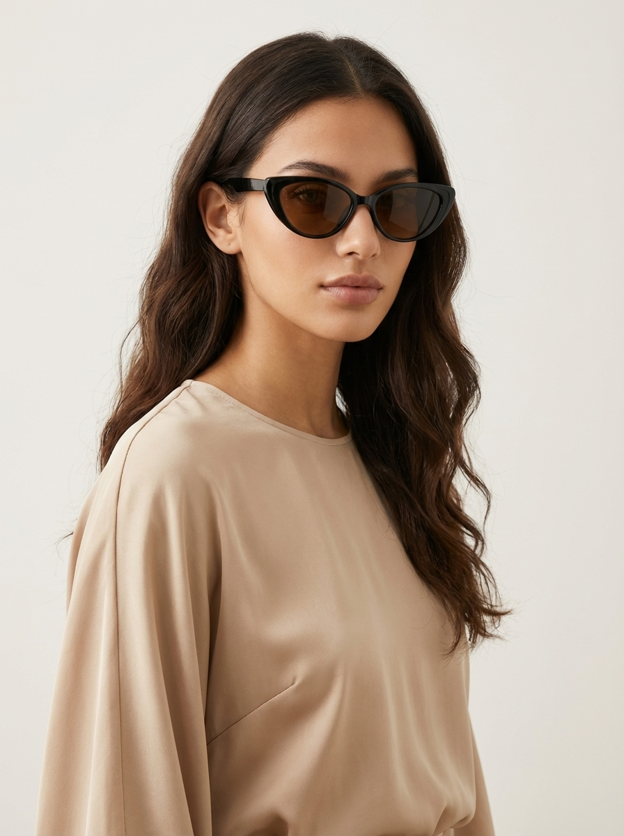 Damen Cat-Eye Sonnenbrille im Retro Look | Klassische Vintage Brille mit leichtem Gestell für Alltag und Urlaub | Modisches Design