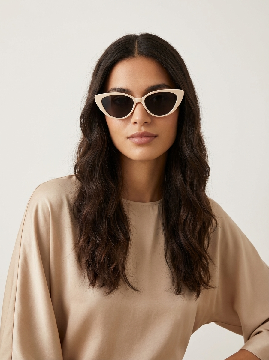 Damen Cat-Eye Sonnenbrille im Retro Look | Klassische Vintage Brille mit leichtem Gestell für Alltag und Urlaub | Modisches Design