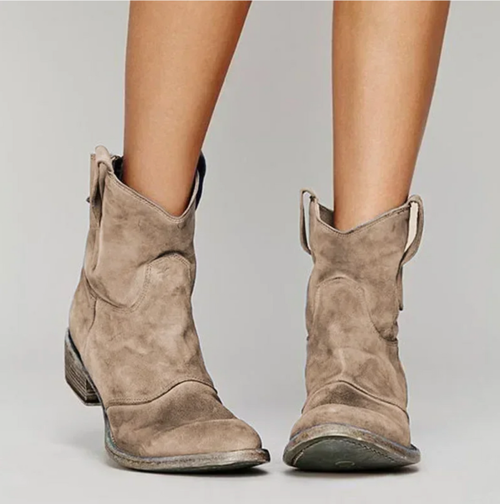 NOUVEAU RICHE Elegante Wildleder-Westernstiefel für einen stilvollen Look Braun