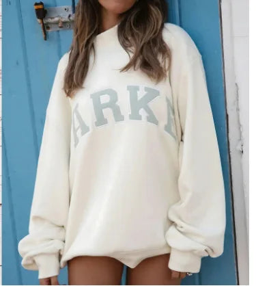 Oversized pullover with graphic print