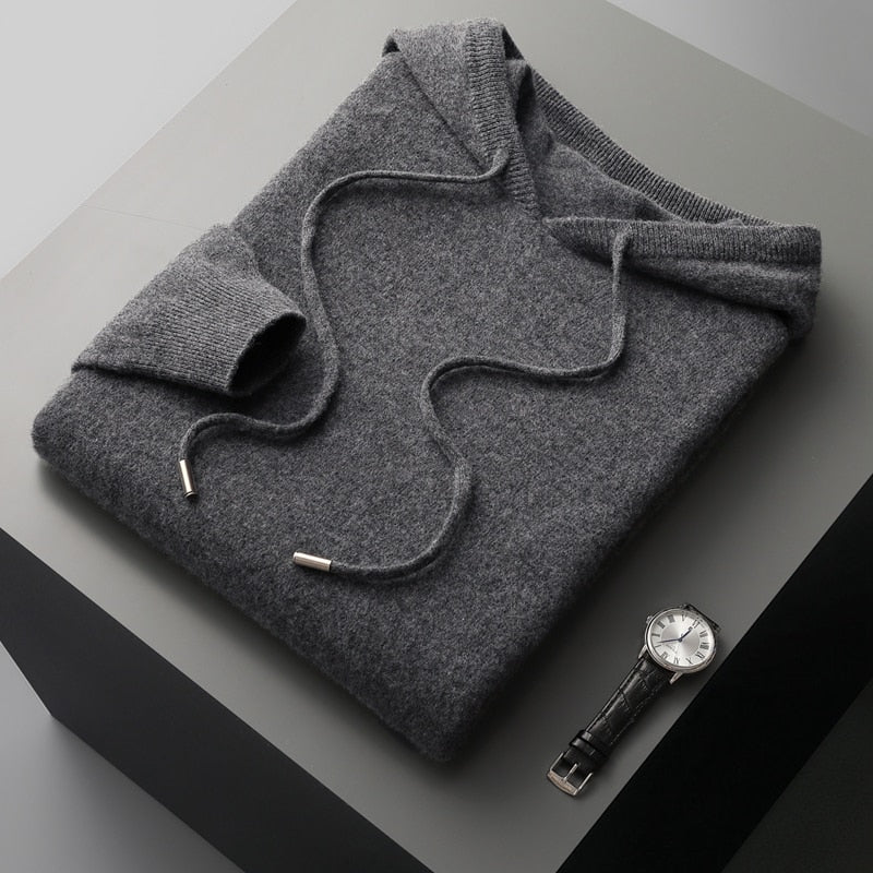 Kaschmir-Hoodie – 100 % Merinowolle