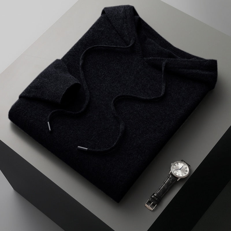 Kaschmir-Hoodie – 100 % Merinowolle