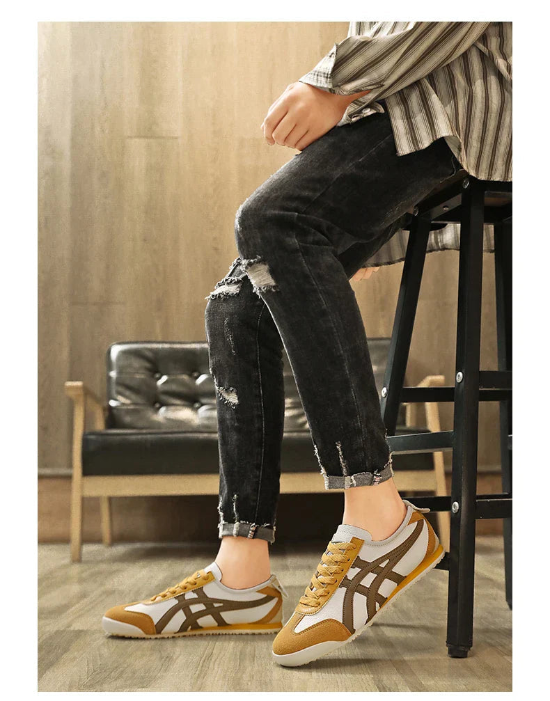 NOUVEAU RICHE Damen und Herren Geometrische Sommer-Sneakers Gummisohle