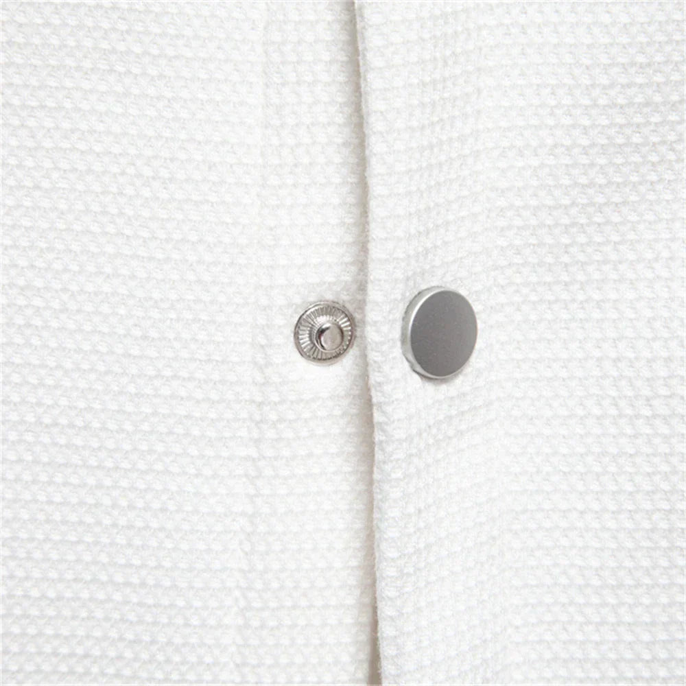 Men's winter jacket | With thick fleece lining | Stand-up collar with button placket
