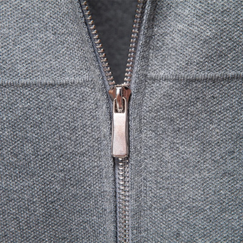 Classic men's jacket | Zipper with high collar | Casual winter look