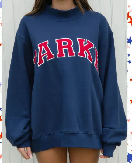 Oversized pullover with graphic print