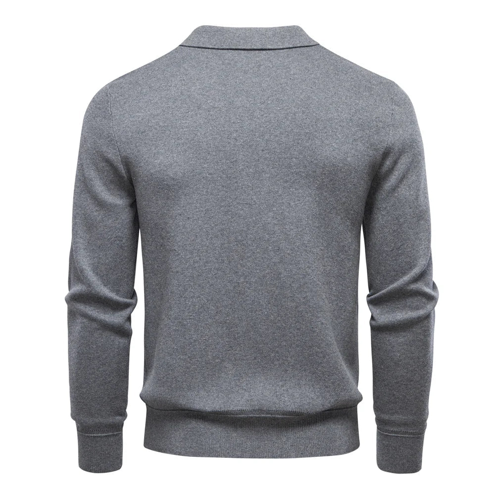Classic men's jacket | Zipper with high collar | Casual winter look