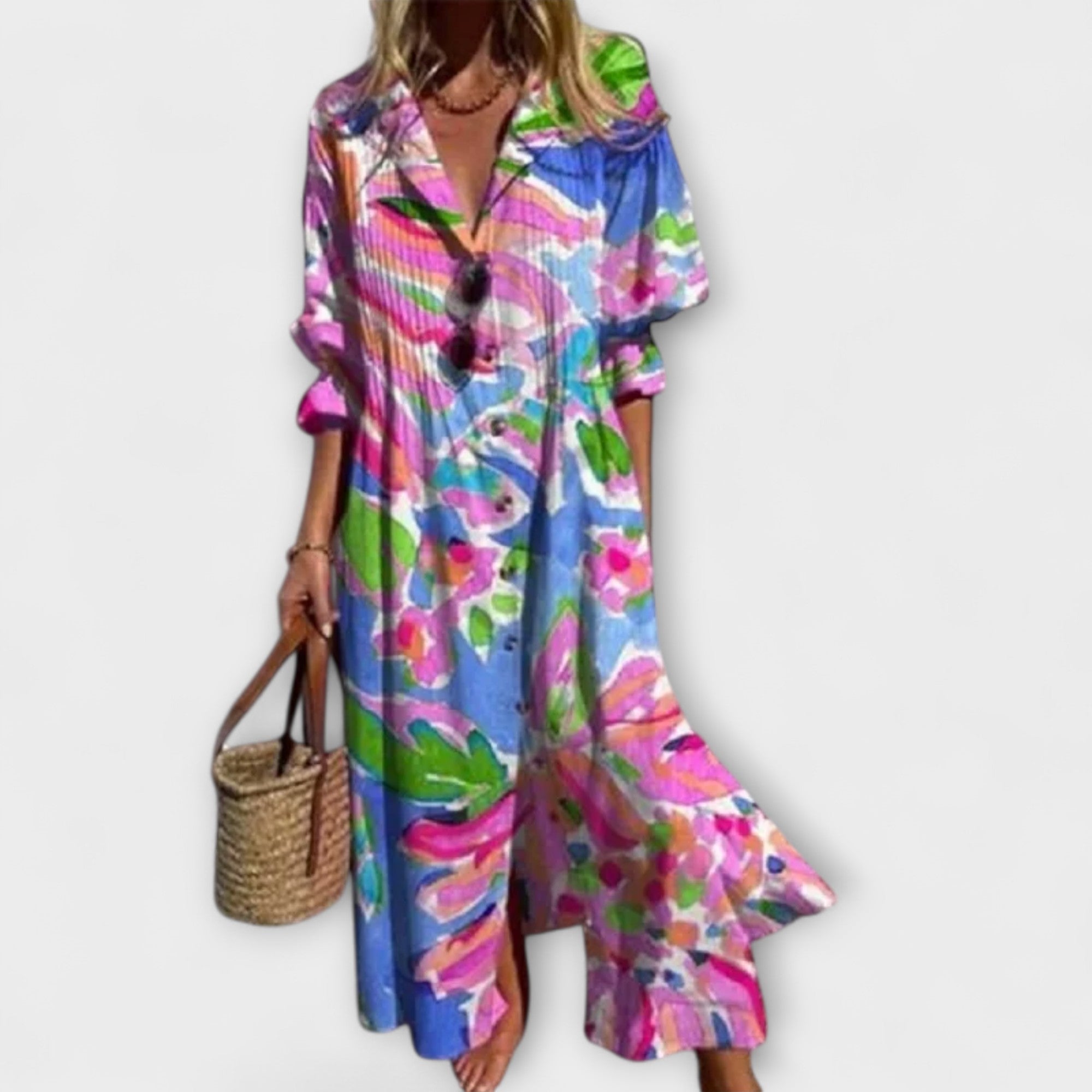 Maxi dress for women with a loose fit and flattering silhouette