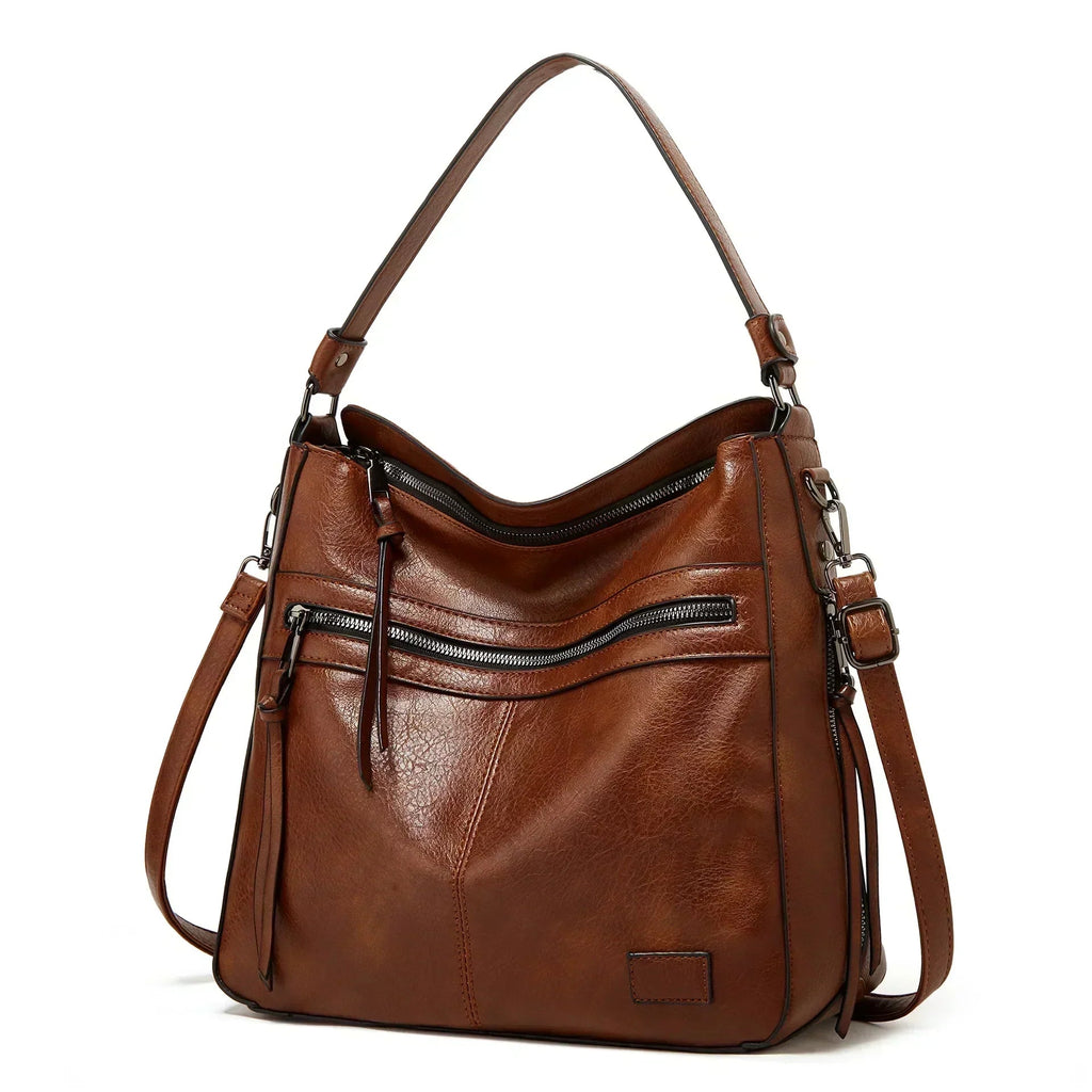 Casual hobo bag made of faux leather