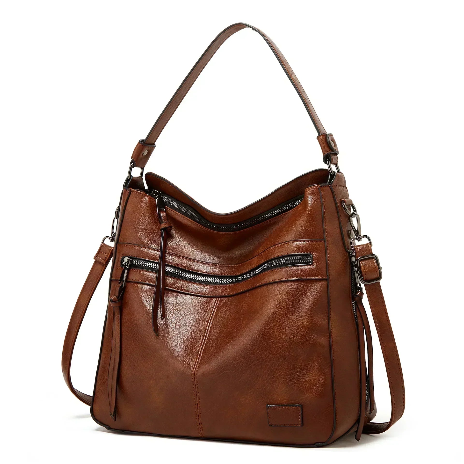 Casual hobo bag made of faux leather