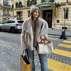Eleganter Fake Fur Wintermantel für Damen