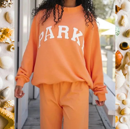Oversized pullover with graphic print