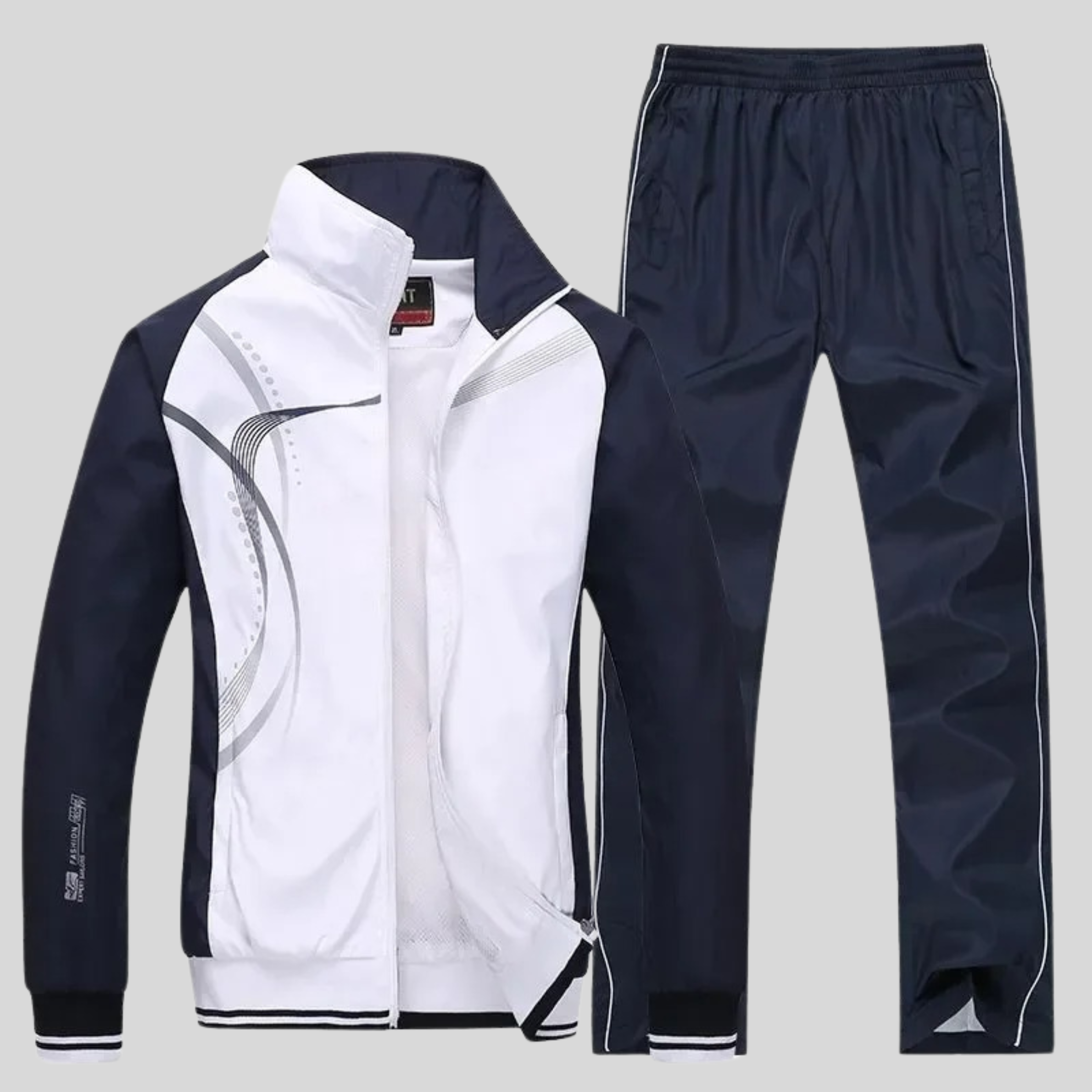 Herren Trainingsanzug | Sportanzug mit Reißverschlussjacke und Jogginghose | Atmungsaktives Fitness Set für Training und Alltag