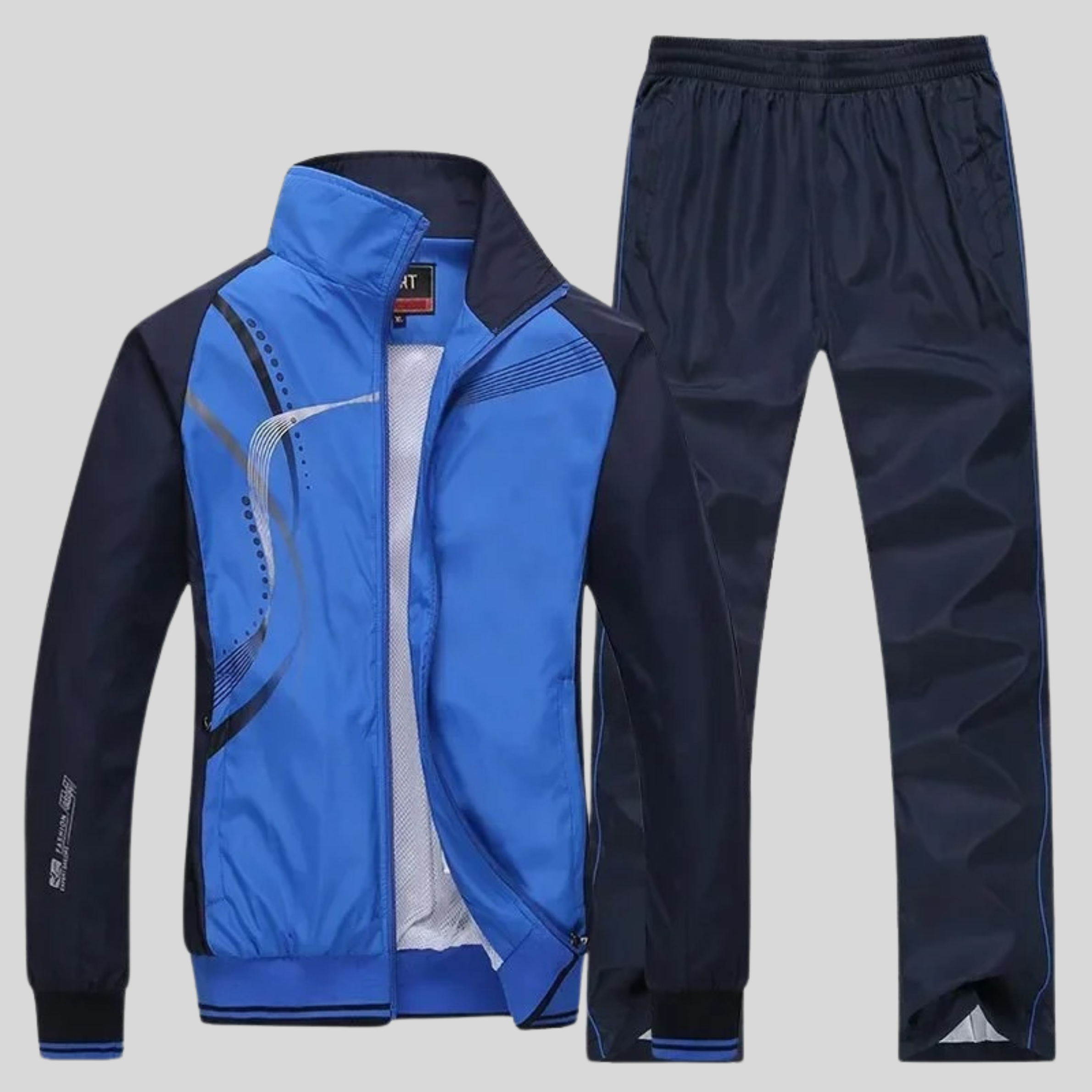Men's tracksuit | Sports suit with zip-up jacket and jogging pants | Breathable fitness set for training and everyday use