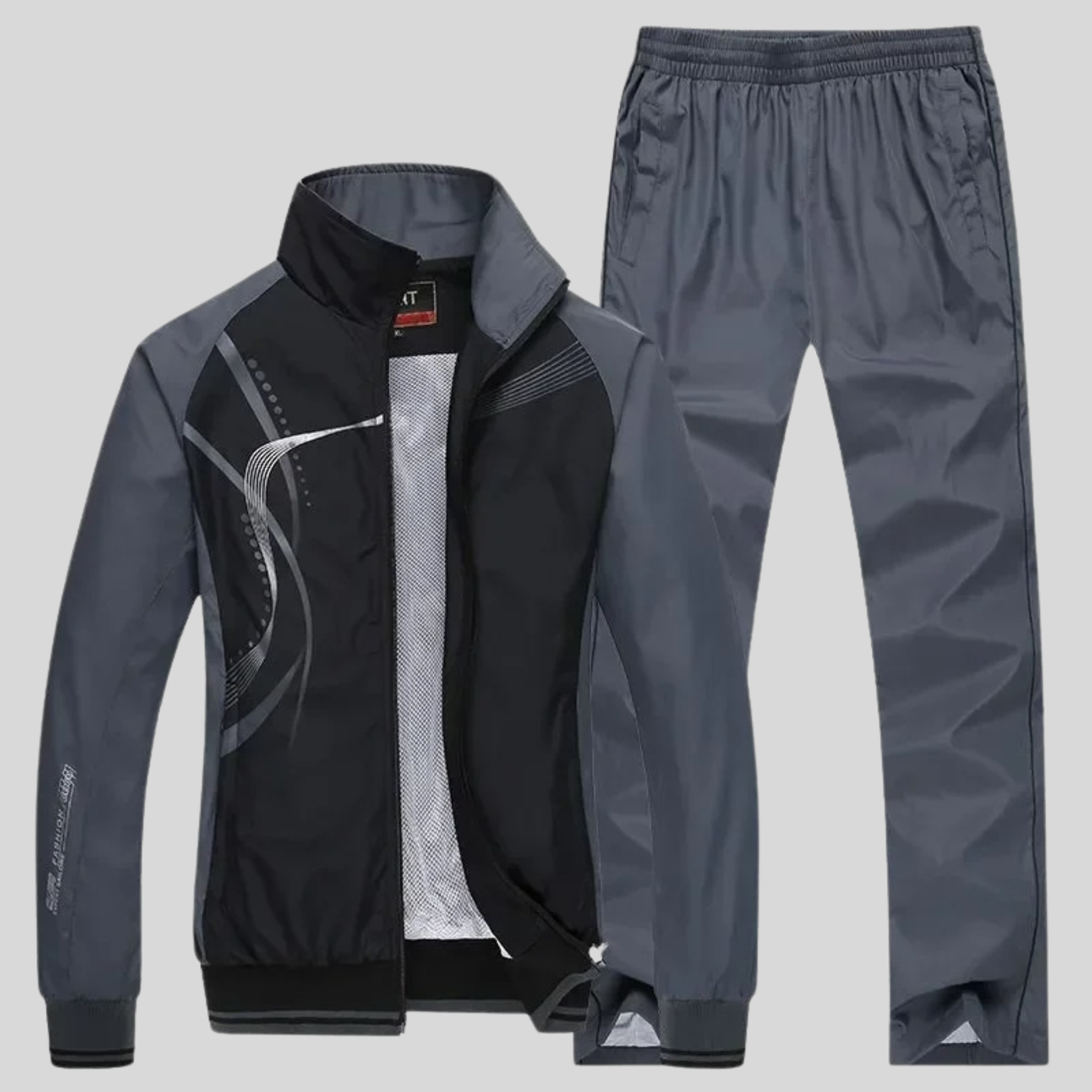 Men's tracksuit | Sports suit with zip-up jacket and jogging pants | Breathable fitness set for training and everyday use