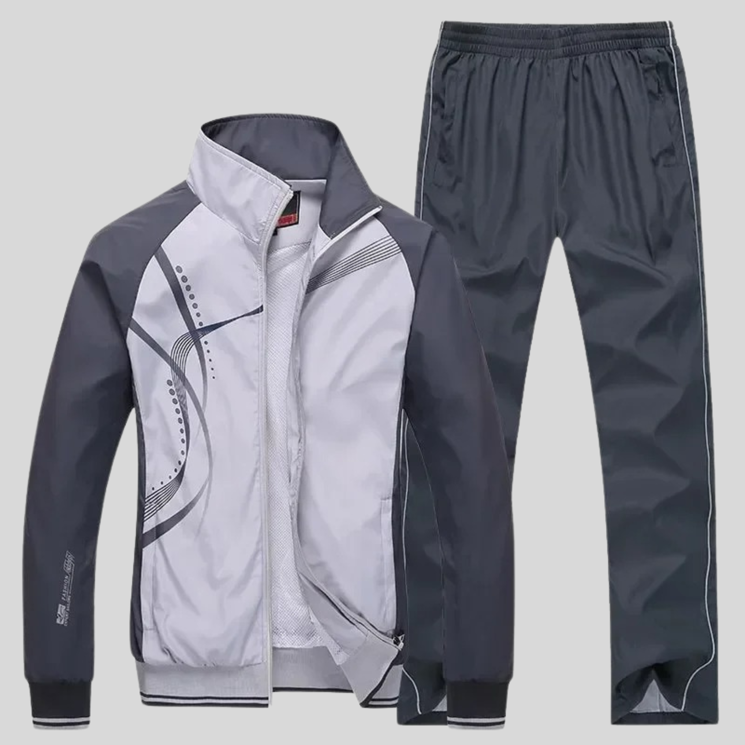 Men's tracksuit | Sports suit with zip-up jacket and jogging pants | Breathable fitness set for training and everyday use