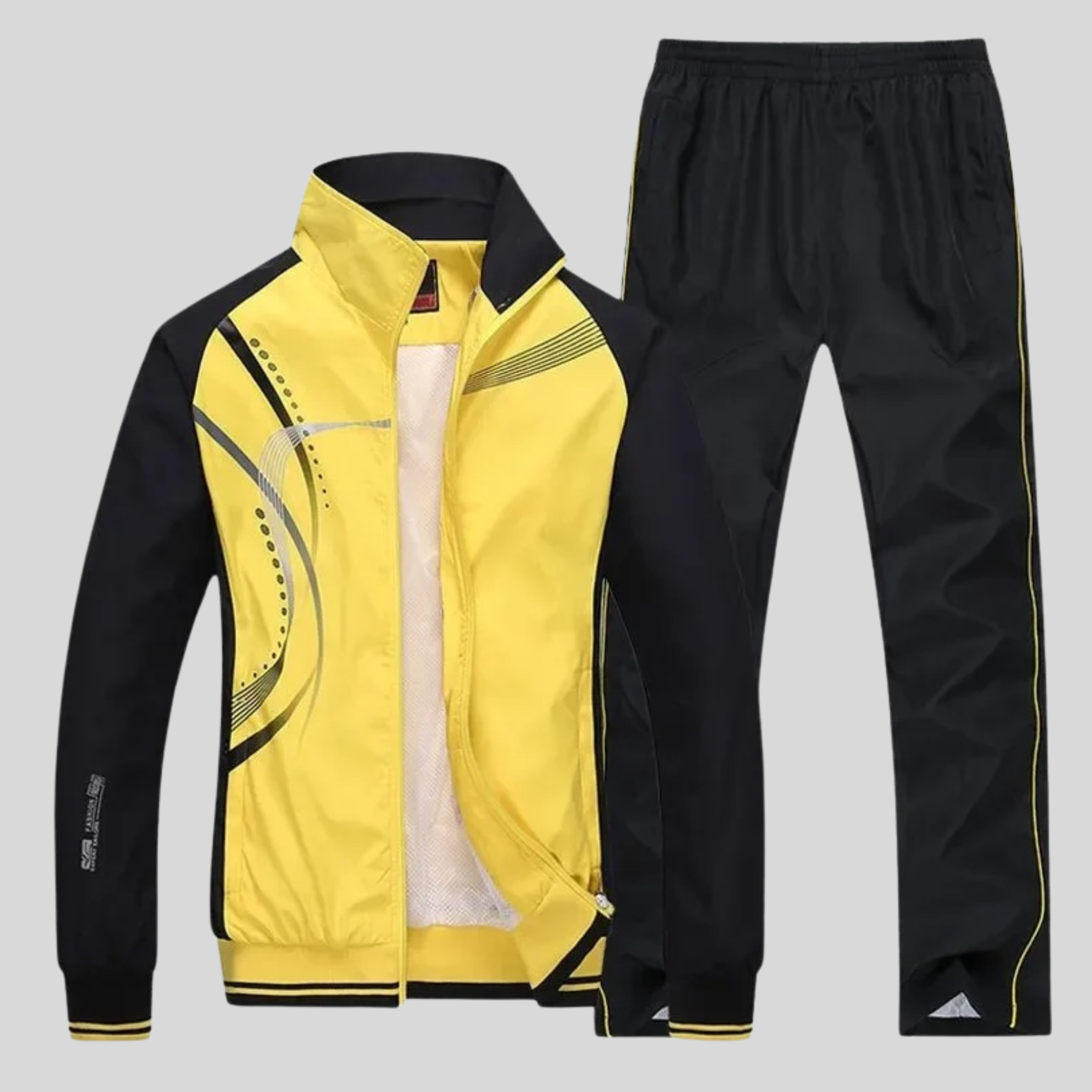 Men's tracksuit | Sports suit with zip-up jacket and jogging pants | Breathable fitness set for training and everyday use